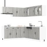 vidaXL 11-delige Keukenkastenset Kalmar bewerkt hout wit