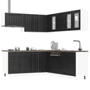 vidaXL 11-delige Keukenkastenset Lucca bewerkt hout wit
