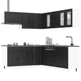 vidaXL 11-delige Keukenkastenset Lucca bewerkt hout wit
