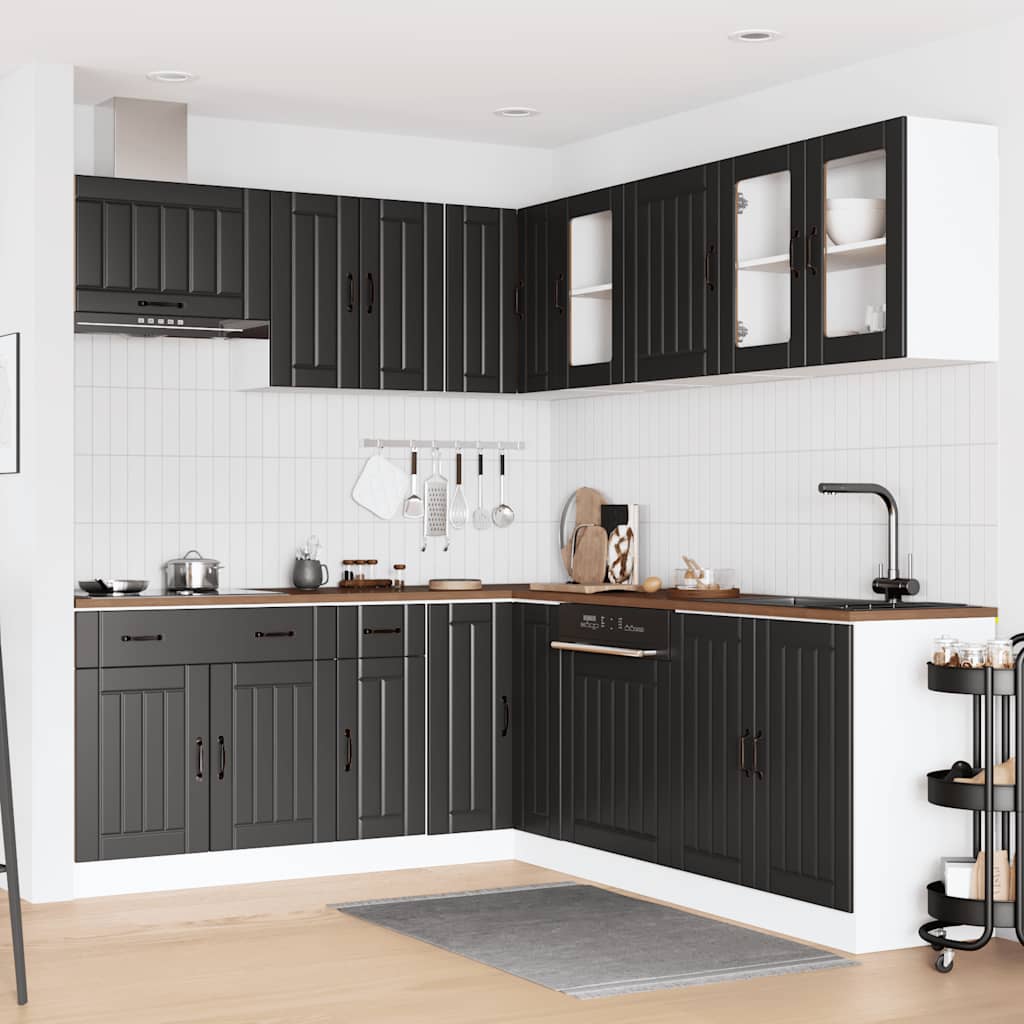 vidaXL 11-delige Keukenkastenset Lucca bewerkt hout wit