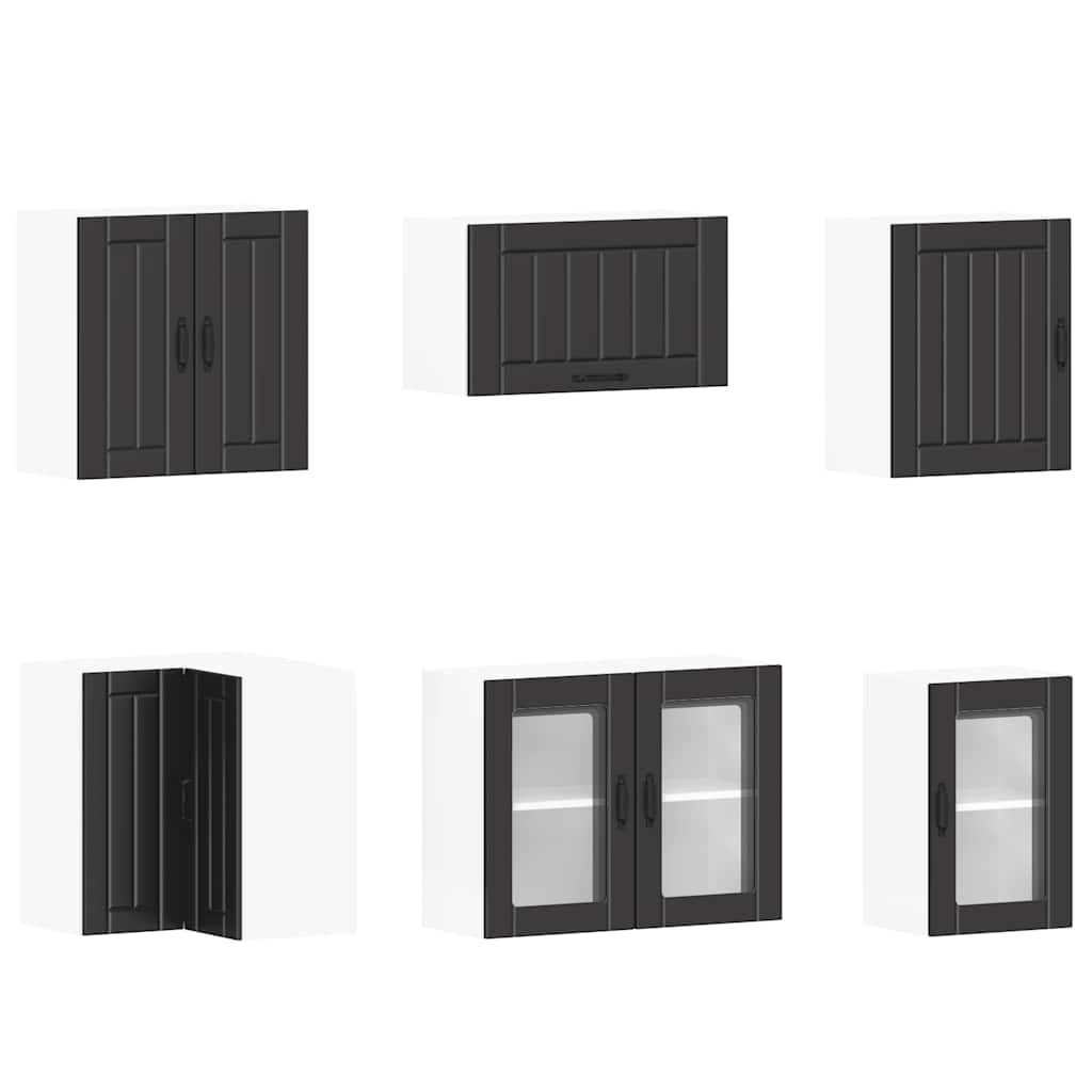 vidaXL 11-delige Keukenkastenset Lucca bewerkt hout wit
