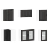 vidaXL 11-delige Keukenkastenset Lucca bewerkt hout wit