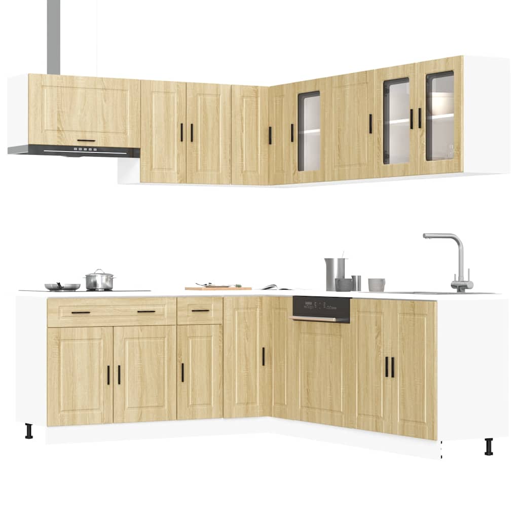 vidaXL 11-Piece Kitchen Cabinet Set Porto Engineered Wood White