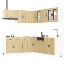 vidaXL 11-Piece Kitchen Cabinet Set Porto Engineered Wood White