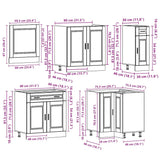 vidaXL 11-Piece Kitchen Cabinet Set Porto Engineered Wood White