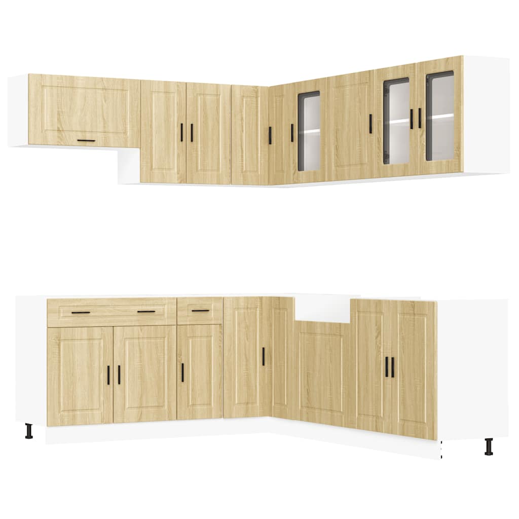 vidaXL 11-Piece Kitchen Cabinet Set Porto Engineered Wood White