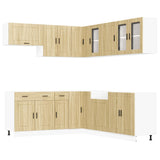vidaXL 11-Piece Kitchen Cabinet Set Porto Engineered Wood White