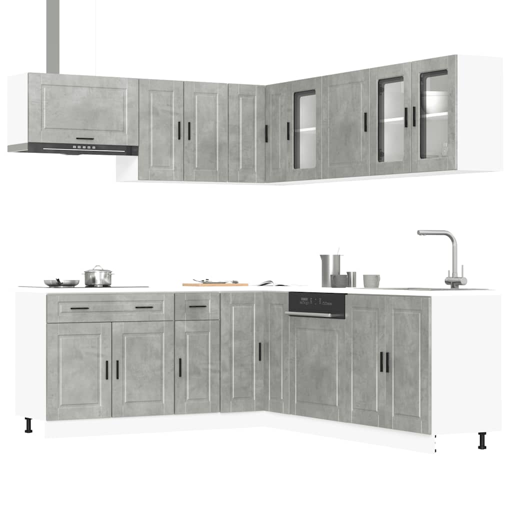 vidaXL 11-Piece Kitchen Cabinet Set Porto Engineered Wood White