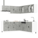 vidaXL 11-Piece Kitchen Cabinet Set Porto Engineered Wood White