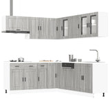 vidaXL 11-Piece Kitchen Cabinet Set Porto Engineered Wood White