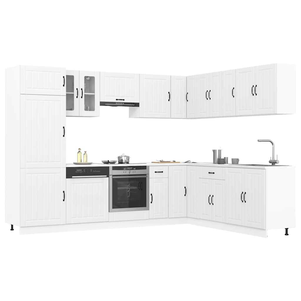 vidaXL 14-delige Keukenkastenset Lucca bewerkt hout wit