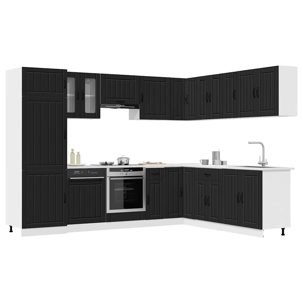 vidaXL 14-delige Keukenkastenset Lucca bewerkt hout wit