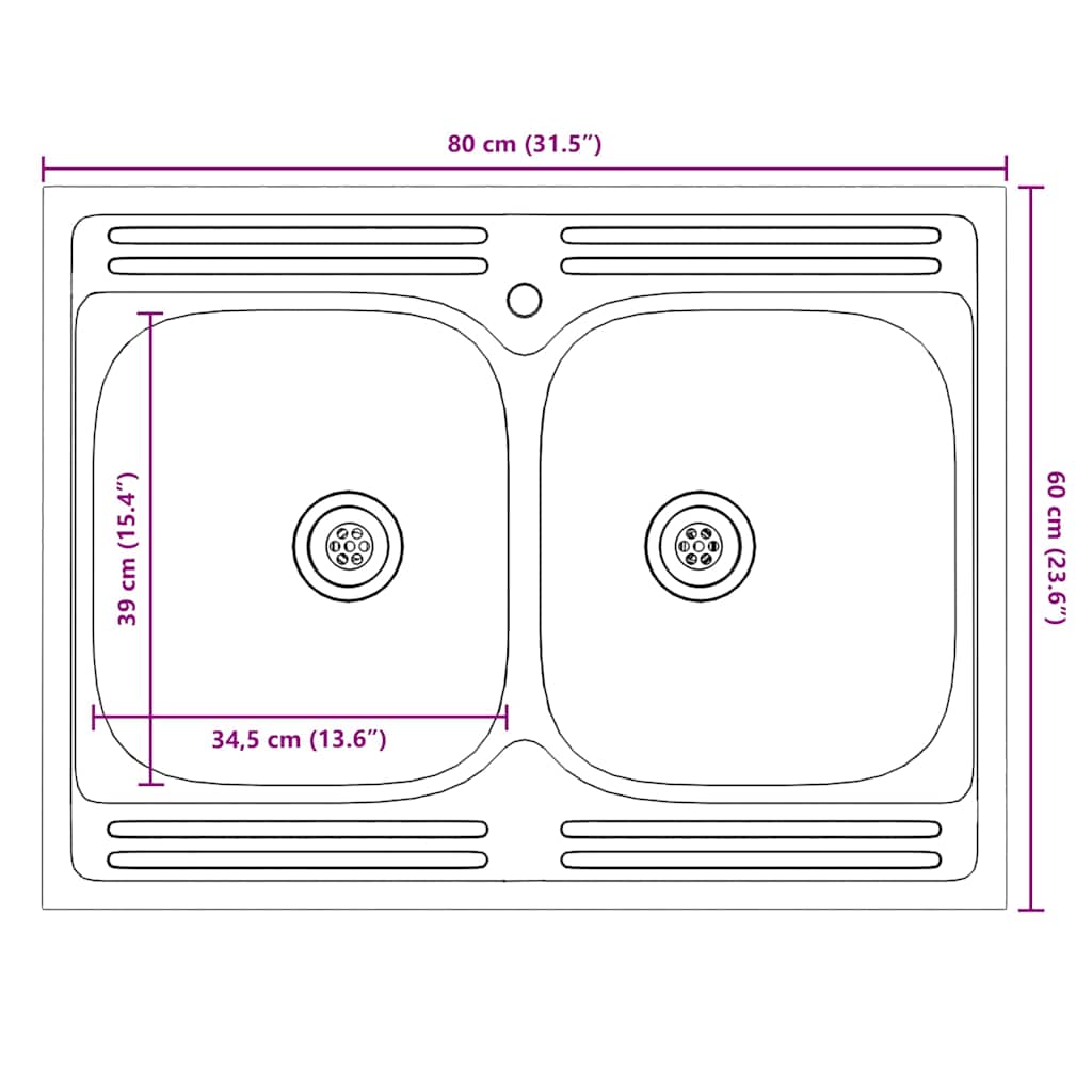 vidaXL Keuken Kast Kalmar Wit 80 x 46 x 81,5 cm Bewerkt hout