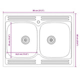 vidaXL Keuken Kast Kalmar Wit 80 x 46 x 81,5 cm Bewerkt hout