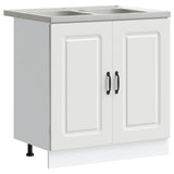 vidaXL Keuken Kast Kalmar Wit 80 x 46 x 81,5 cm Bewerkt hout
