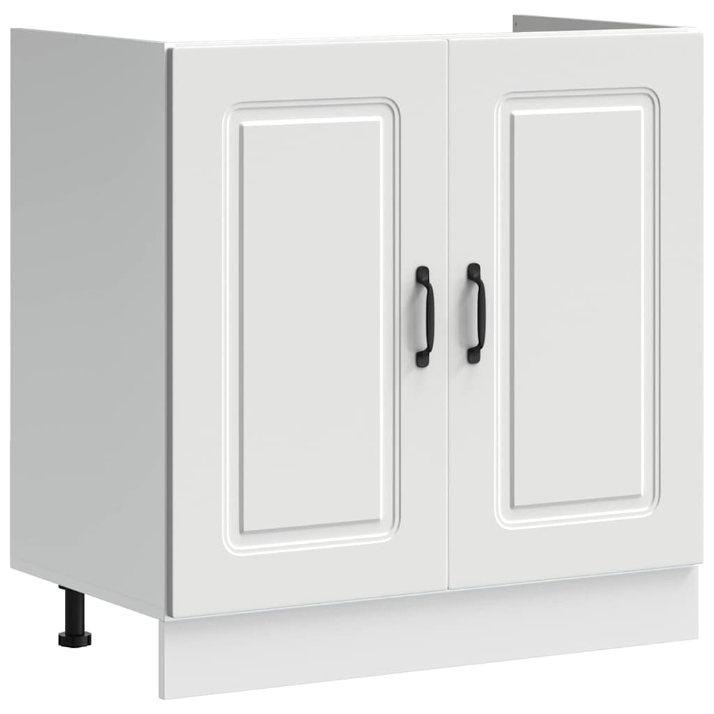 vidaXL Keuken Kast Kalmar Wit 80 x 46 x 81,5 cm Bewerkt hout