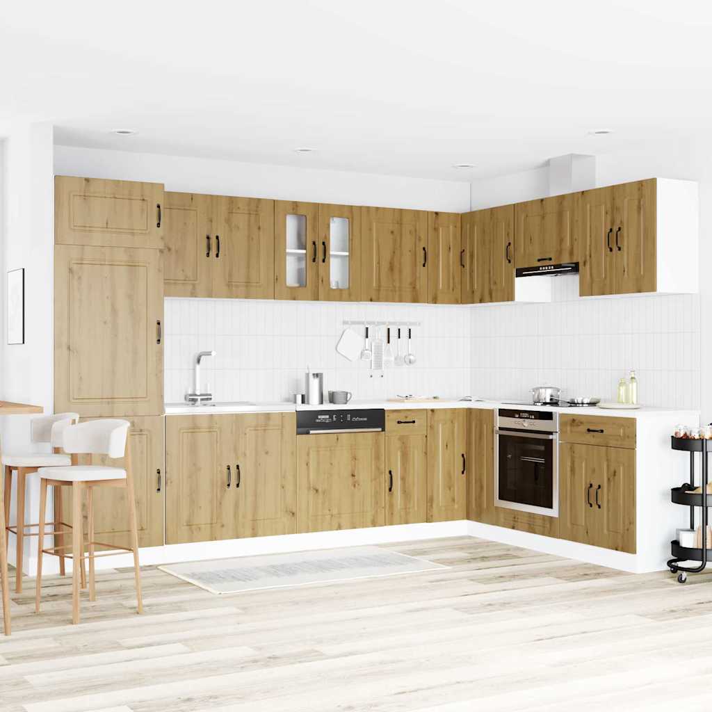 vidaXL Keuken Kast Kalmar Wit 80 x 46 x 81,5 cm Bewerkt hout