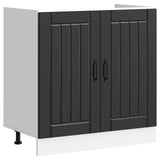 vidaXL Waskompkast met opslag met de deur Lucca 2 pcs Wit Bewerkt hout