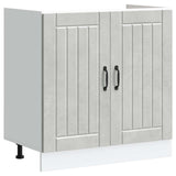 vidaXL Waskompkast met opslag met de deur Lucca 2 pcs Wit Bewerkt hout