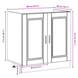 vidaXL Waskompkast met opslag met de deur Porto 2 pcs Wit Bewerkt hout