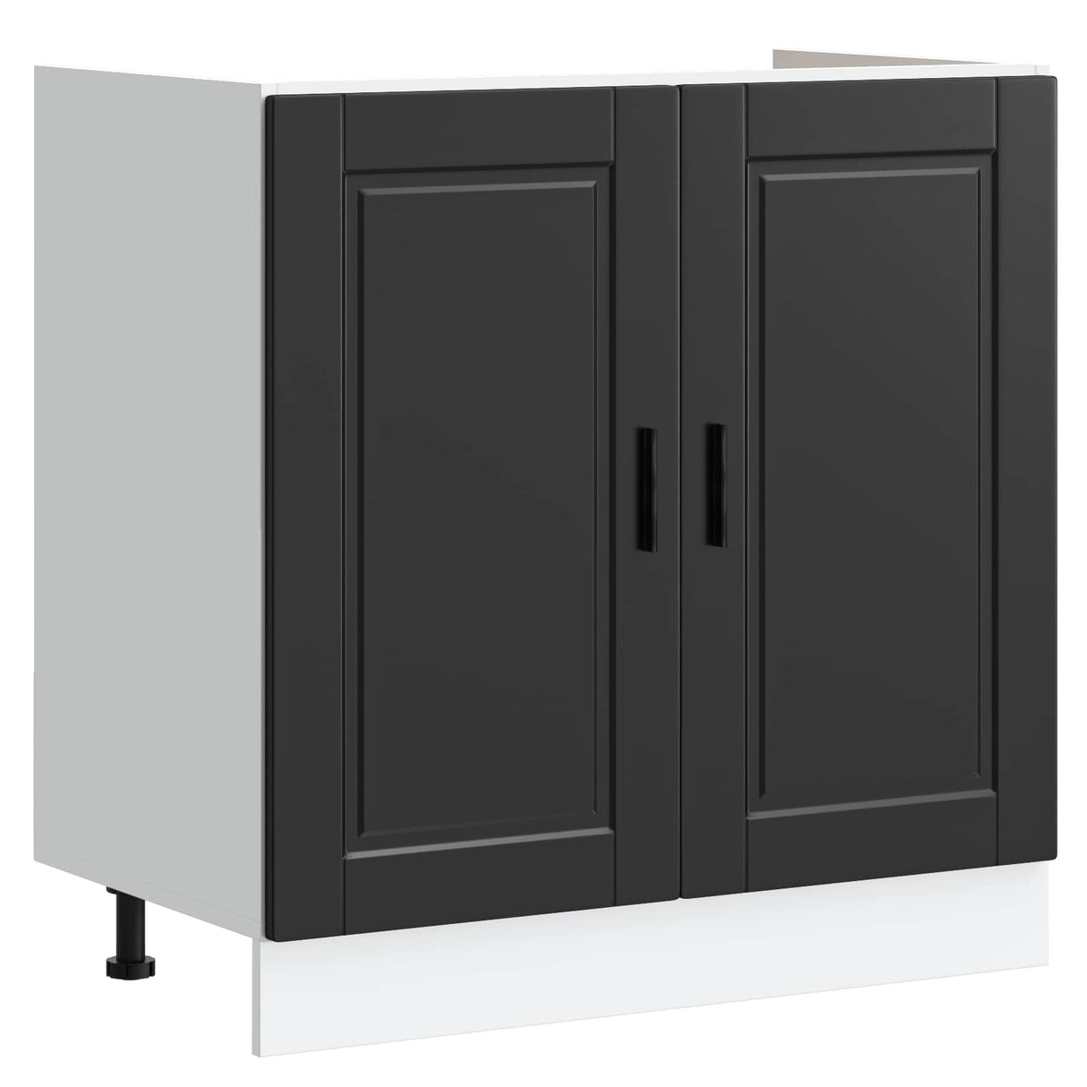 vidaXL Waskompkast met opslag met de deur Porto 2 pcs Wit Bewerkt hout