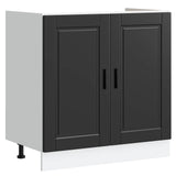 vidaXL Waskompkast met opslag met de deur Porto 2 pcs Wit Bewerkt hout