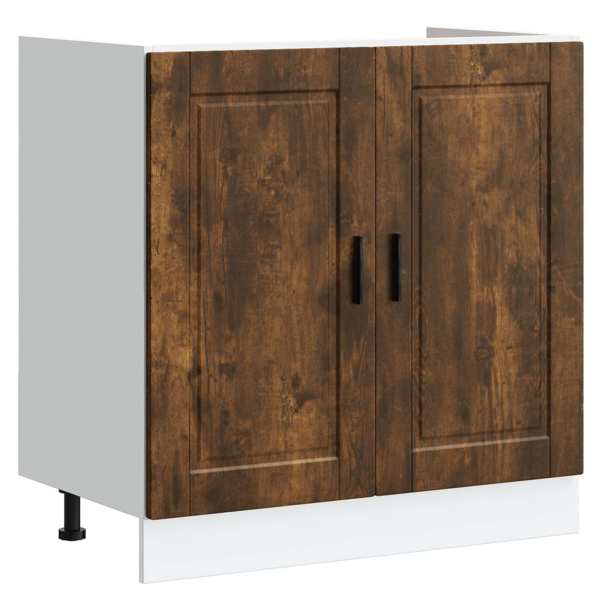 vidaXL Waskompkast met opslag met de deur Porto 2 pcs Wit Bewerkt hout