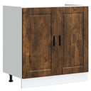 vidaXL Waskompkast met opslag met de deur Porto 2 pcs Wit Bewerkt hout