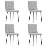 vidaXL Eetkamerstoelen 4 st fluweel lichtgrijs
