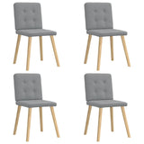 vidaXL Eetkamerstoelen 4 st stof lichtgrijs