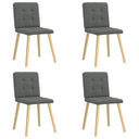 vidaXL Eetkamerstoelen 4 st stof lichtgrijs