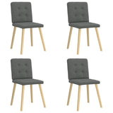 vidaXL Eetkamerstoelen 4 st stof lichtgrijs