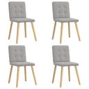 vidaXL Eetkamerstoelen 4 st stof lichtgrijs