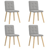 vidaXL Eetkamerstoelen 4 st stof lichtgrijs