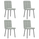vidaXL Eetkamerstoelen 4 st fluweel lichtgrijs