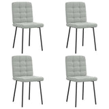 vidaXL Eetkamerstoelen 4 st fluweel lichtgrijs