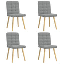 vidaXL Eetkamerstoelen 4 st stof lichtgrijs
