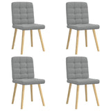 vidaXL Eetkamerstoelen 4 st stof lichtgrijs