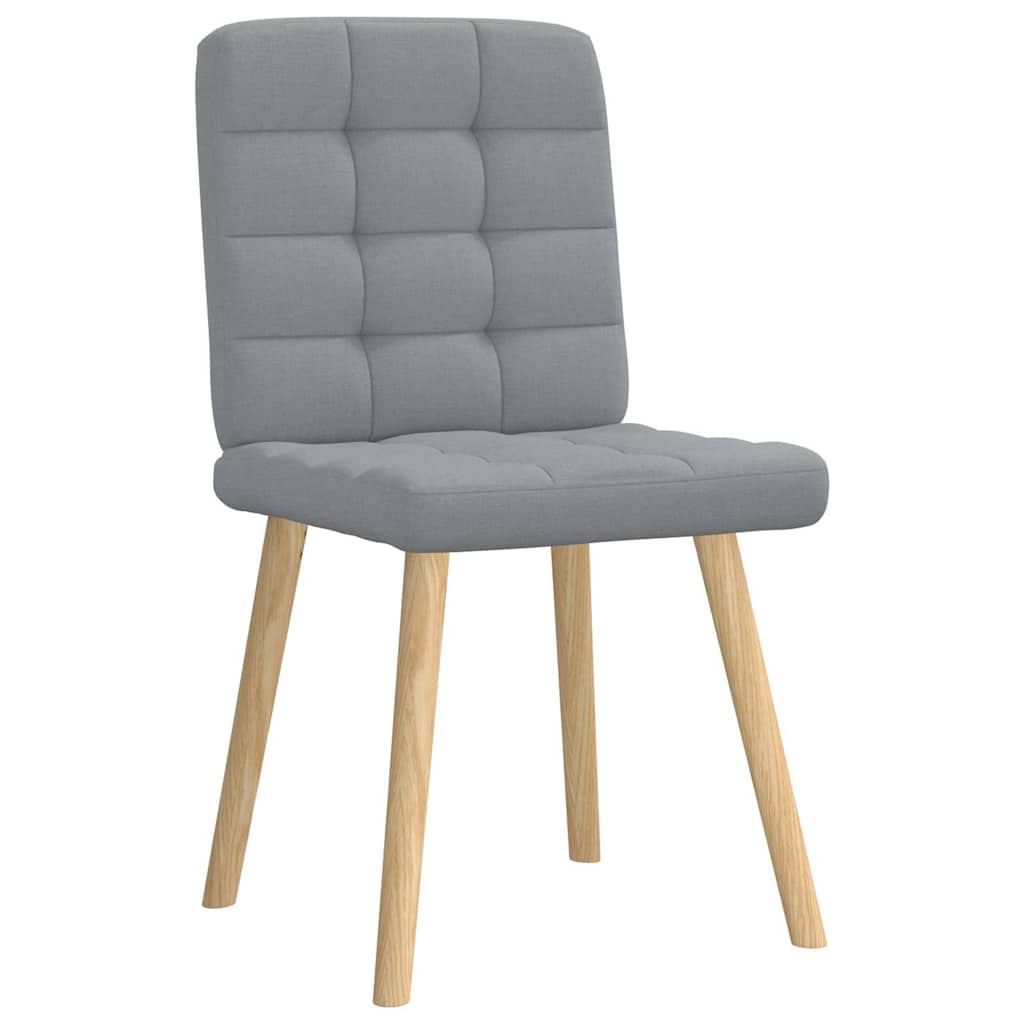 vidaXL Eetkamerstoelen 4 st stof lichtgrijs