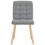 vidaXL Eetkamerstoelen 4 st stof lichtgrijs