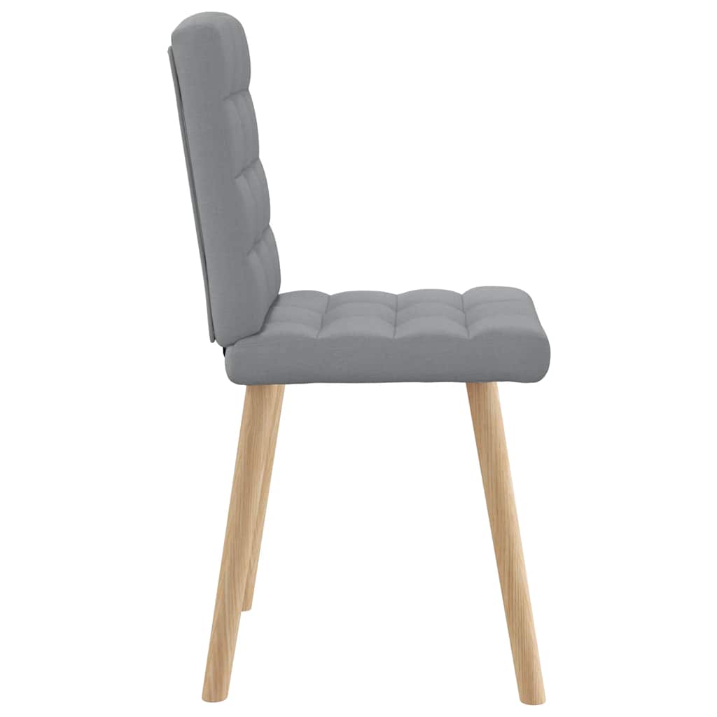 vidaXL Eetkamerstoelen 4 st stof lichtgrijs