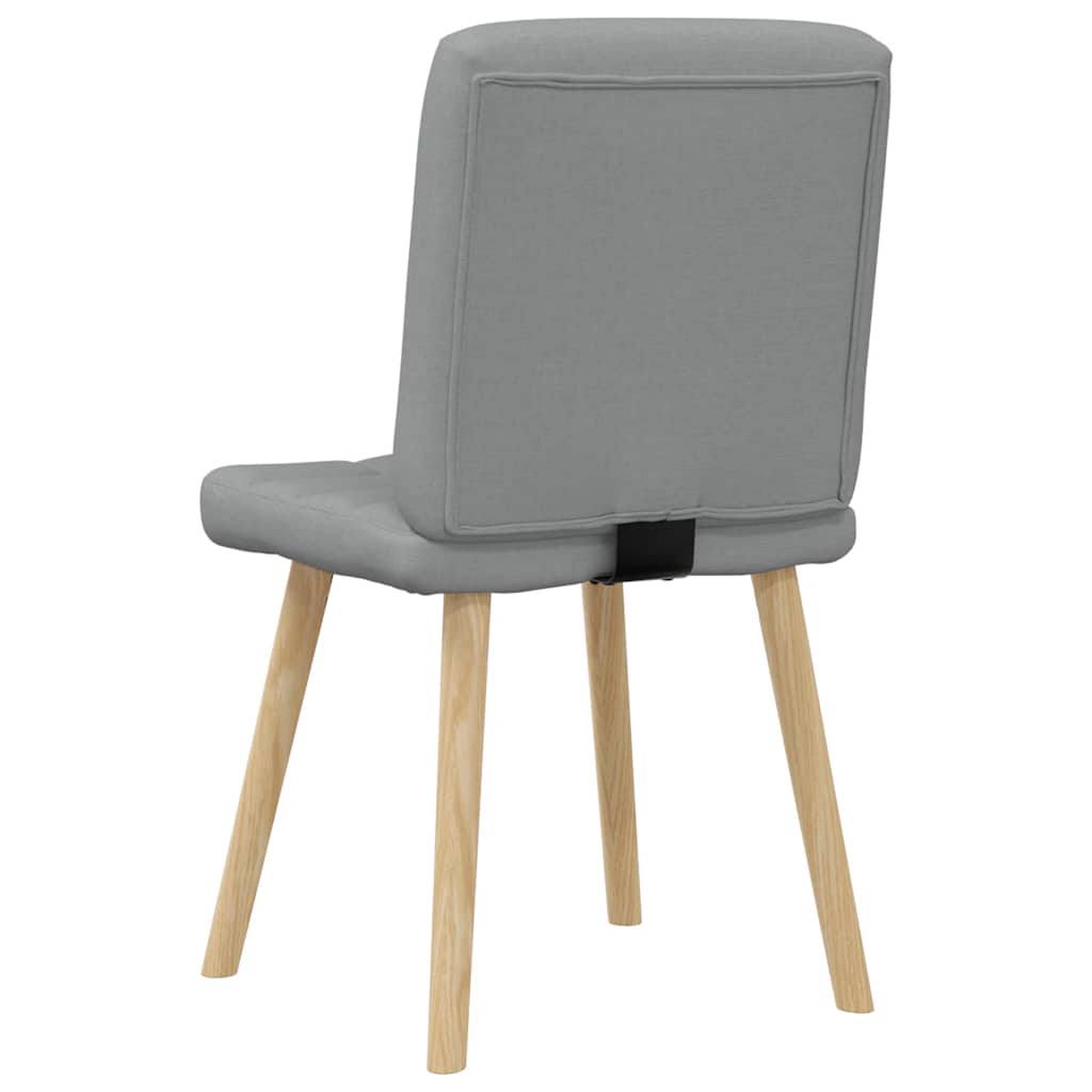 vidaXL Eetkamerstoelen 4 st stof lichtgrijs