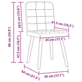 vidaXL Eetkamerstoelen 4 st stof lichtgrijs