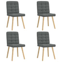 vidaXL Eetkamerstoelen 4 st stof lichtgrijs