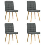 vidaXL Eetkamerstoelen 4 st stof lichtgrijs