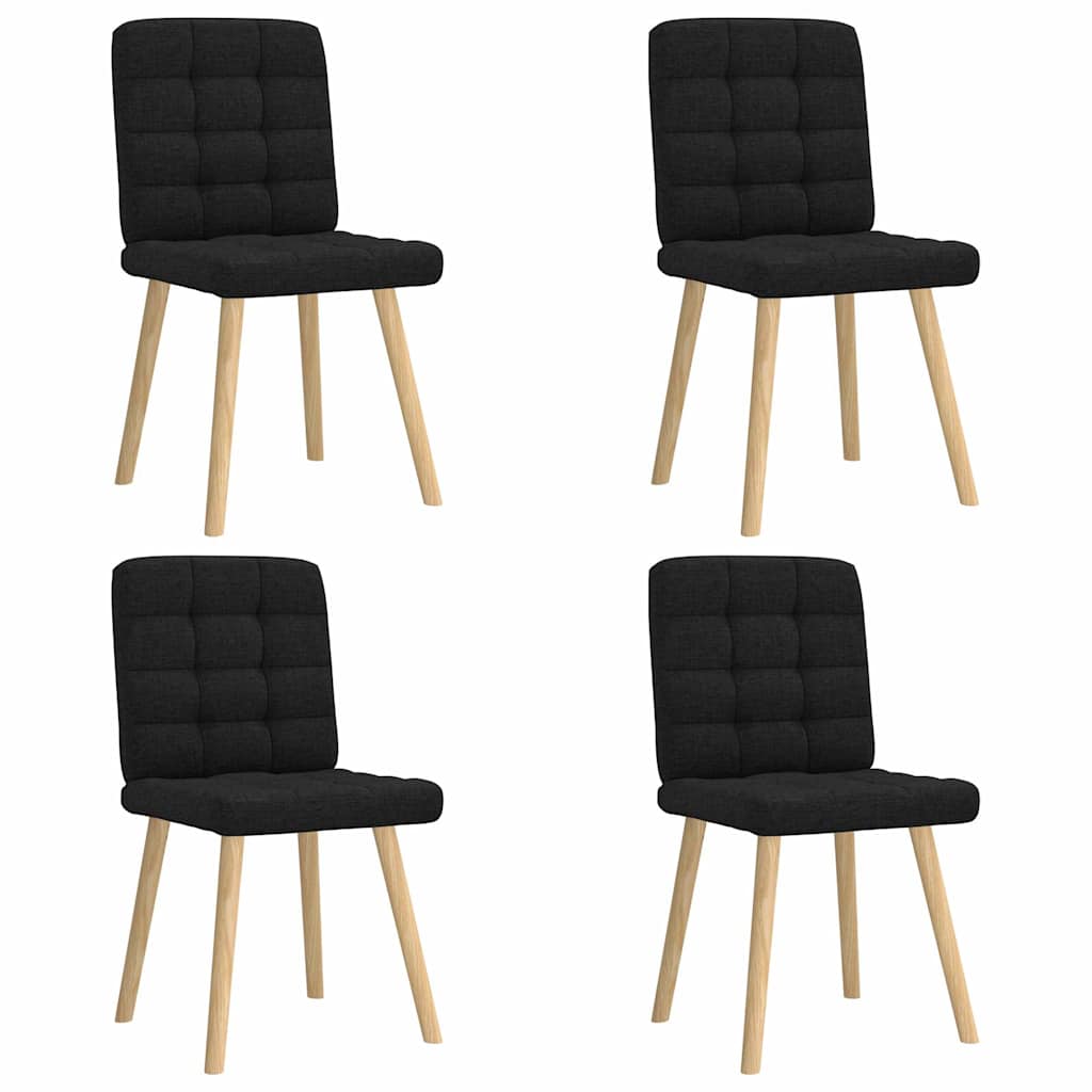vidaXL Eetkamerstoelen 4 st stof lichtgrijs