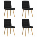 vidaXL Eetkamerstoelen 4 st stof lichtgrijs
