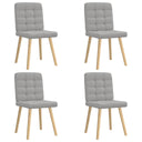 vidaXL Eetkamerstoelen 4 st stof lichtgrijs