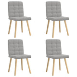 vidaXL Eetkamerstoelen 4 st stof lichtgrijs
