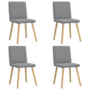 vidaXL Dining Chairs 4 pcs fabric light grey